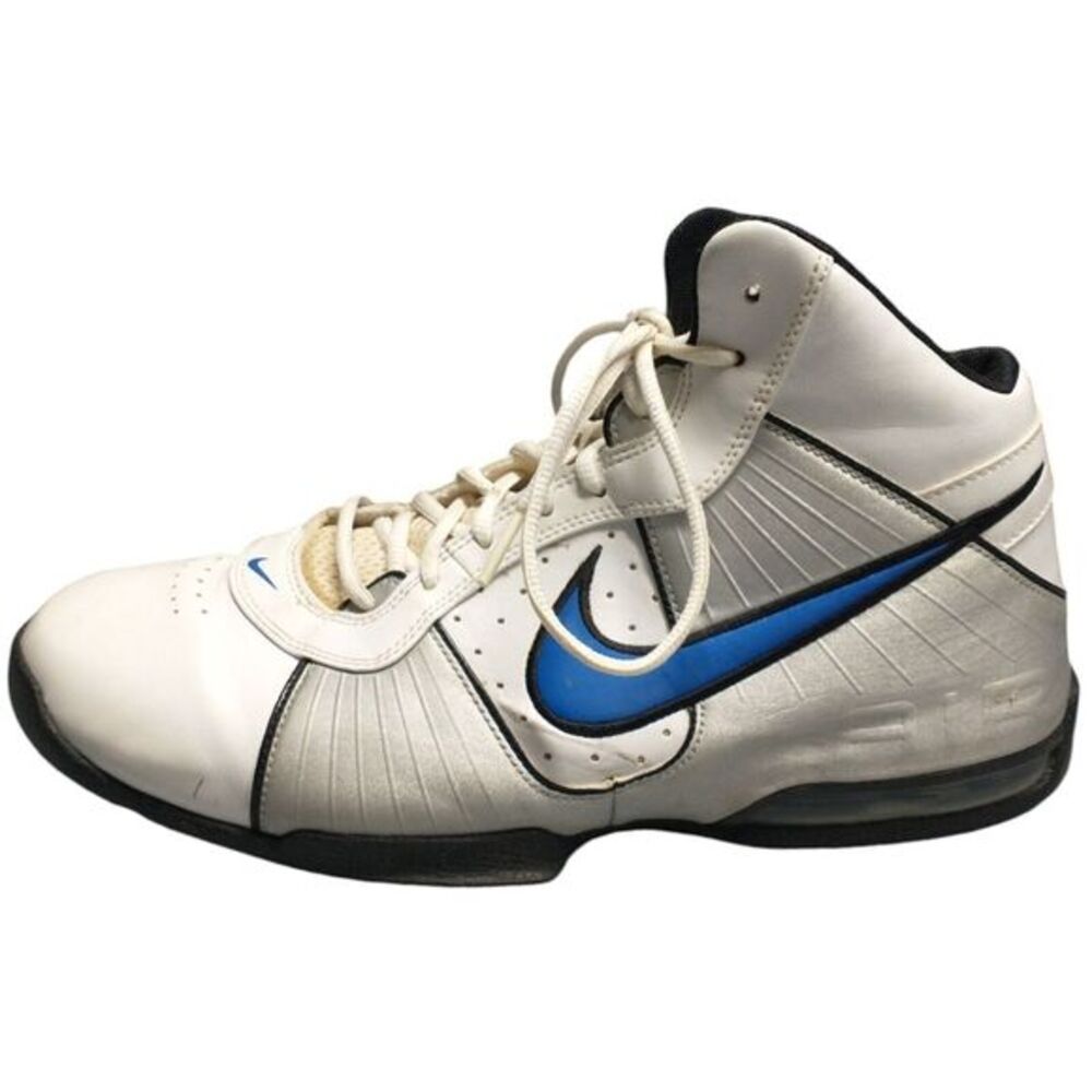 Nike Air Max Full Court Sneakers Mens Size 10 White Silver Lace Up 417792-105